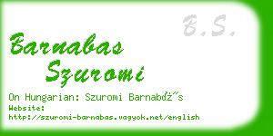 barnabas szuromi business card